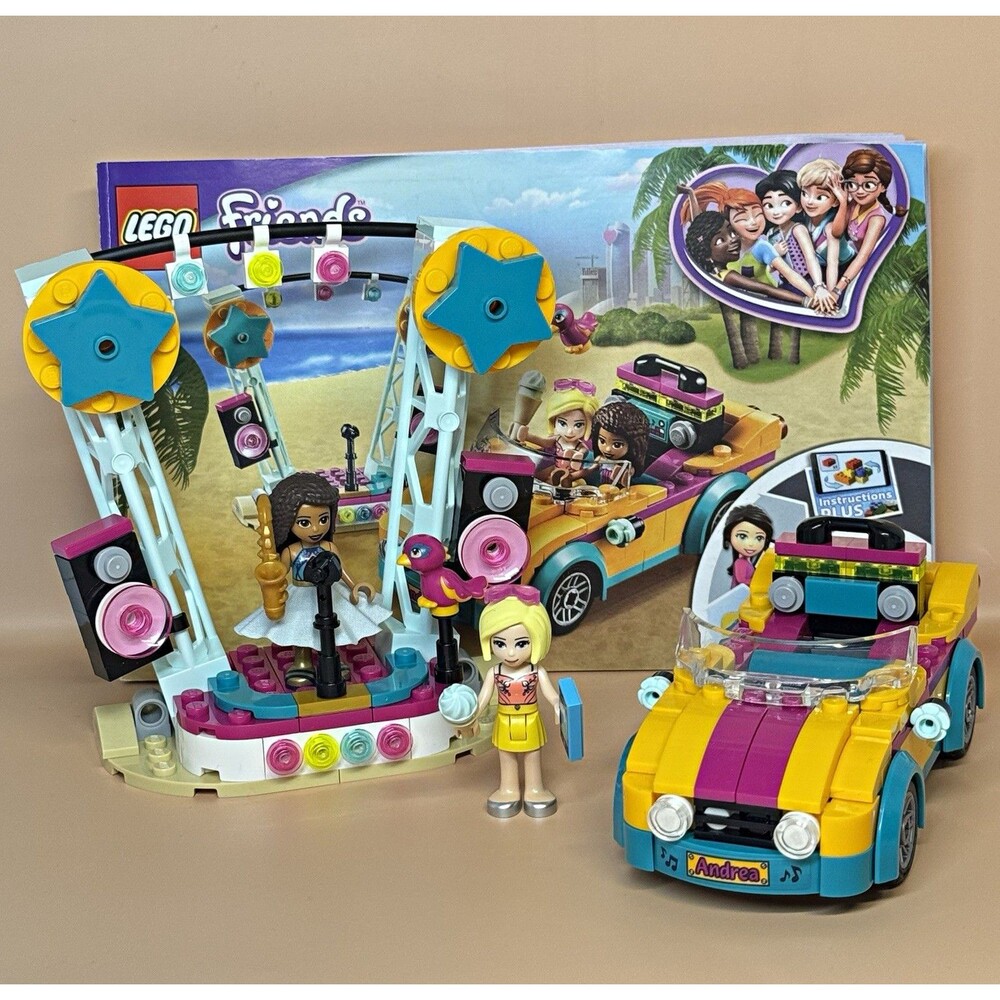 LEGO Friends 41390 Andrea's Car & Stage 240 pcs COMPLETE Set Without Box (Bx HW)